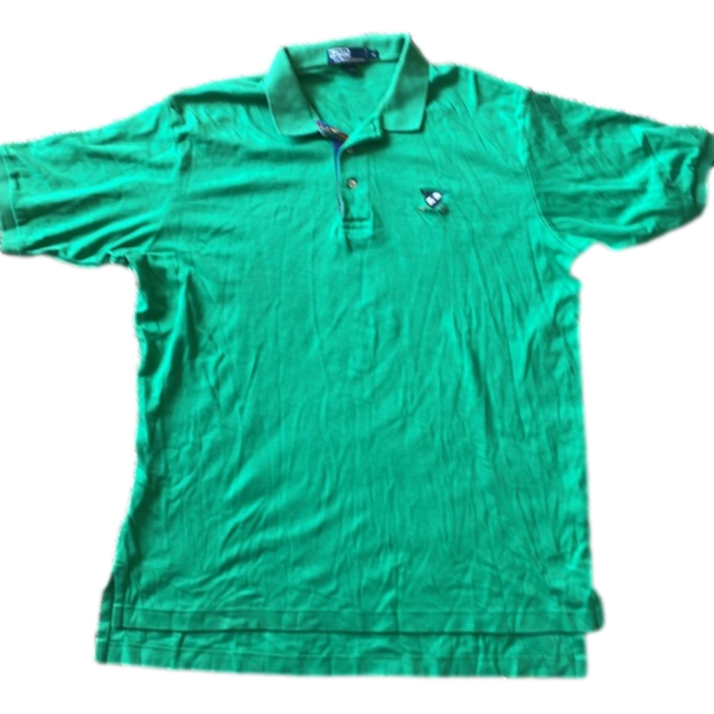 Polo Ralph Lauren Mens XL Green 100% Cotton Golf Polo Shirt